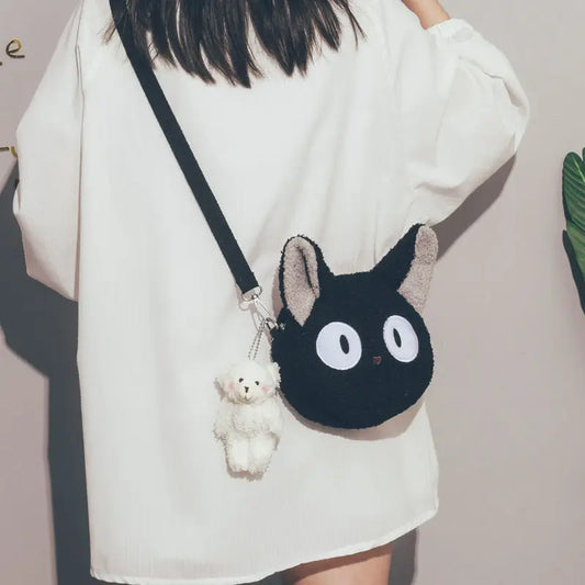 Japanese Kawaii Cartoon Plush Shoulder Bag – Small Crossbody Phone & Purse Bag for Women