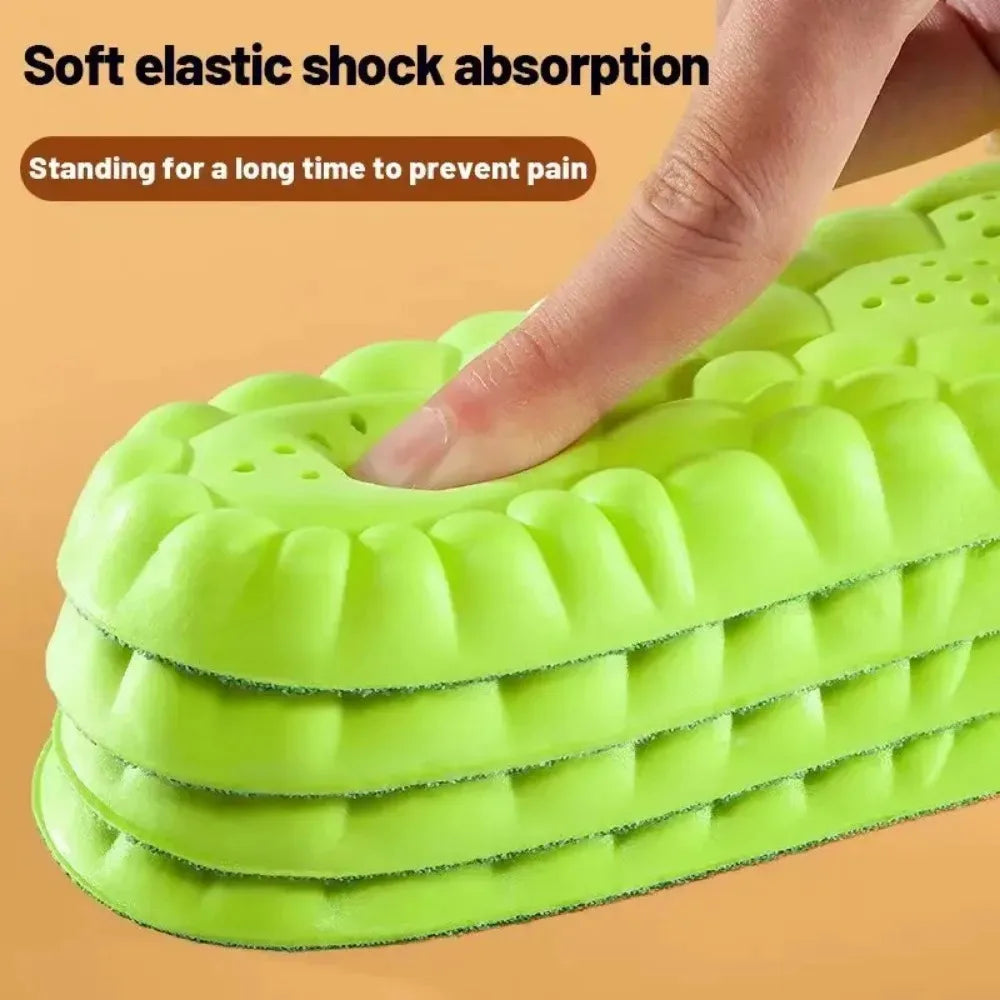 4D Soft Sports Insoles - Shock Absorbing Arch Support Pads for Running & Basketball