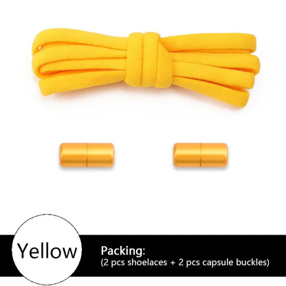 New Colorful Elastic No-Tie Shoelaces – Round Sneakers Laces for Kids & Adults