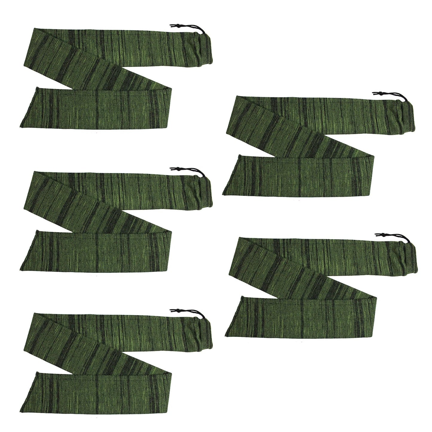 5-Pack Silicone Treated Gun Socks 55” x 3.9” – Stretch Knit Rifle Storage Covers for Hunting & Shooting Protection Sleeves