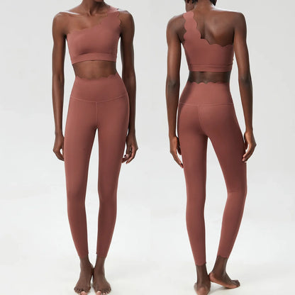 2PCS Women’s Seamless Yoga & Fitness Set – Sports Bra with Leggings & Gym Shorts Workout Outfit