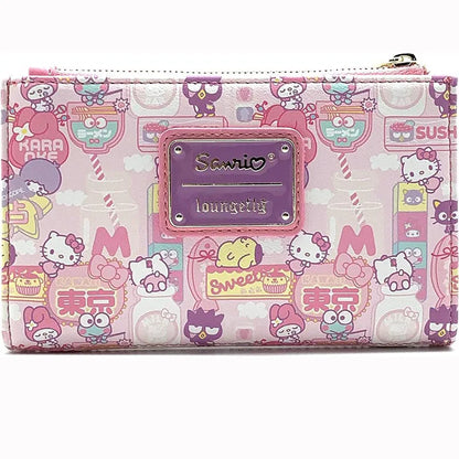 2024 Sanrio Hello Kitty Loungefly Purse – Pink Double Fold Clutch, Women's Birthday Gift & Card Coin Bag
