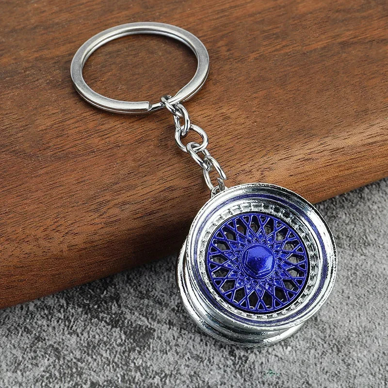 Creative Gear Head Keychain – Speed Gearbox & Turbo Hub Brake Disc Pendant for Car Keys, Shock Absorber Keyring