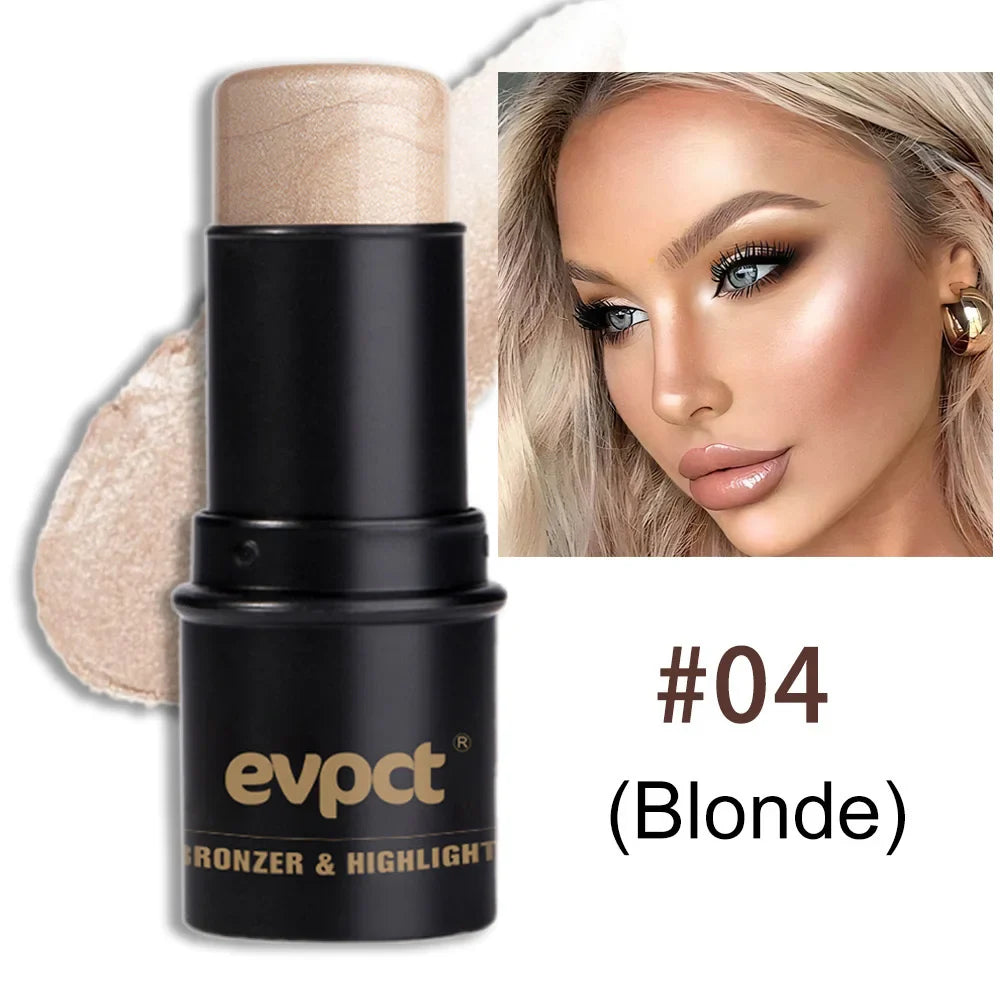 Highlighting & Bronzer Stick - Face Brightening Blusher, Rouge Concealer Pen, Long-Lasting Corrector & Nose Contouring Cosmetics