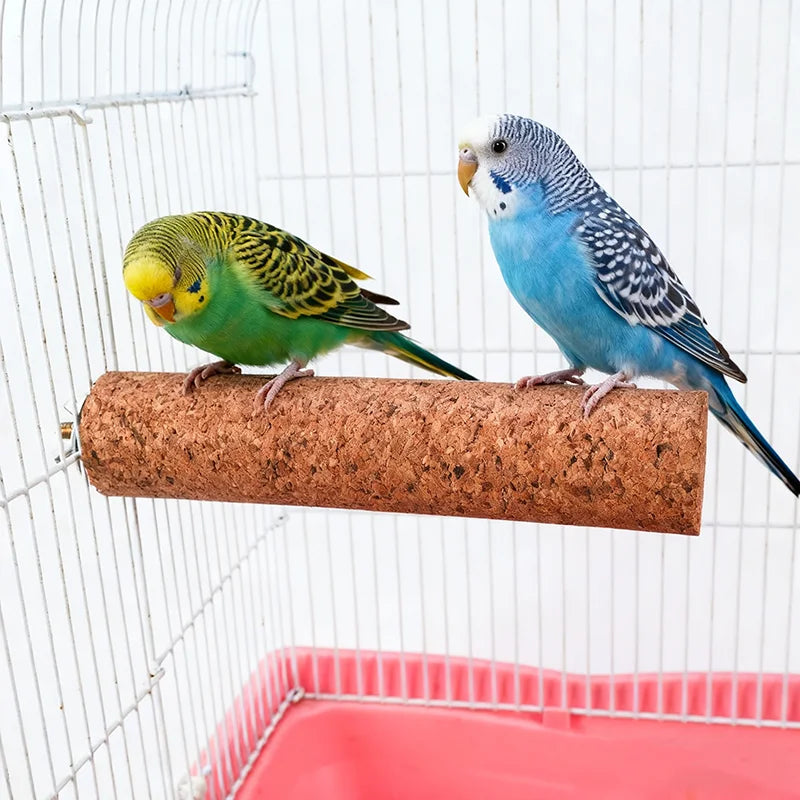 Natural Wood Bird Perch - Soft Raw Wood Branch Stand & Chew Toy for Parrots, Squirrels, Hamsters & Small Pets