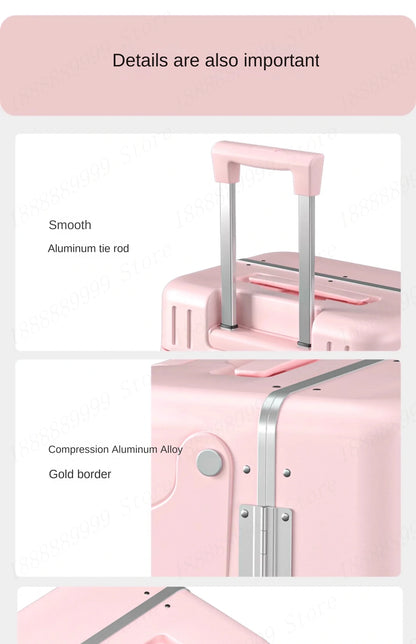 2025 Kids Suitcase with Seat & Charging Port – Baby Boarding Trolley Luggage with Safety Belts & Side Opening, 20/22/24 inch