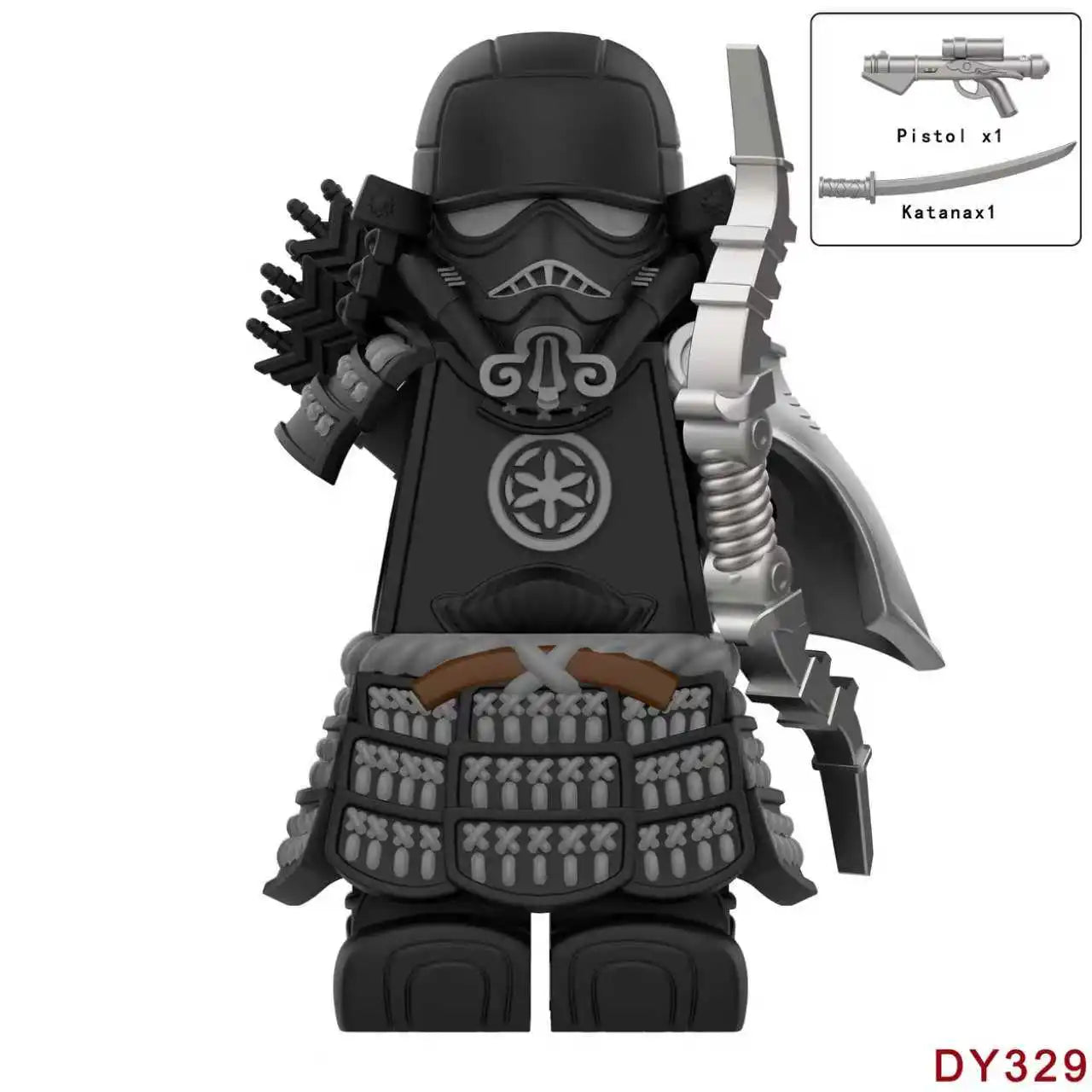 Storm Samurai Trooper Figure – White Soldier Articulated Action Toy with Pistol & Katana DY325 DY Minifigs