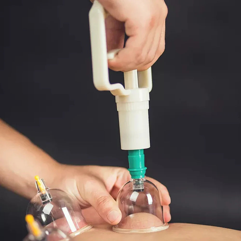 12/24-Cup Chinese Vacuum Cupping Therapy Set – Pull-Out Suction Massager for Pain Relief & Muscle Relaxation