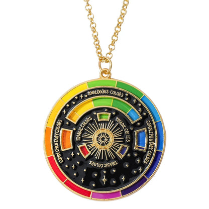 Color Wheel Keychain - Interactive Art Keyring Gift for Painters Artists and Creative Accessories