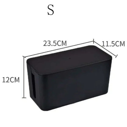 Cable Storage Box & Wire Organizer – Power Strip, Socket & Charger Management Case for Desk and Network Cables