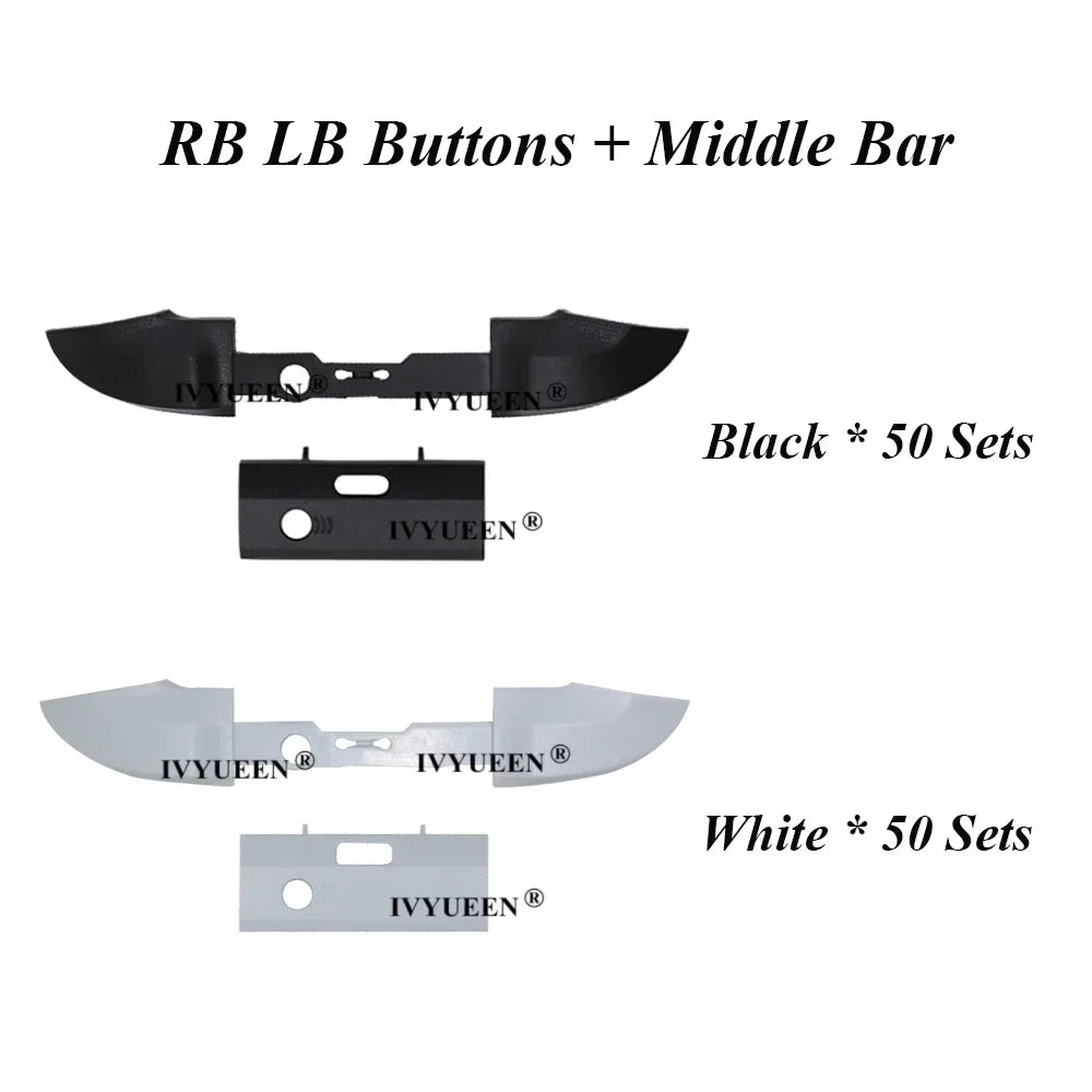 IVYUEEN 100PCS RB/LB Bumper Trigger Buttons – Middle Bar Holder for Xbox Series X|S Controller Repair Parts