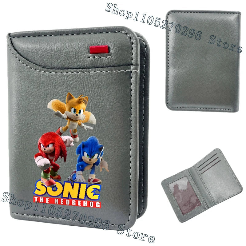 Sonic & Shadow Cartoon Wallet – Anime Multi-Card Vertical Holder, Portable Slim Card Pack, 2026 New Fashion Gift Wallet