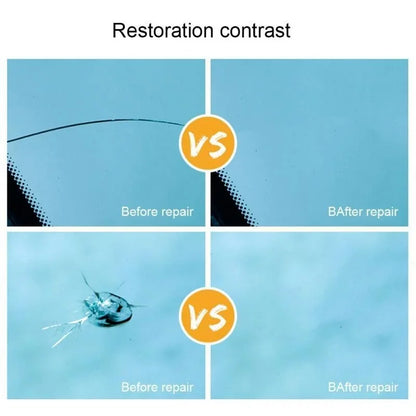 Car Glass Scratch Repair Fluid Set - Nano Resin Agent for Windscreen & Window Cracks, Auto Accessory Repair Tools