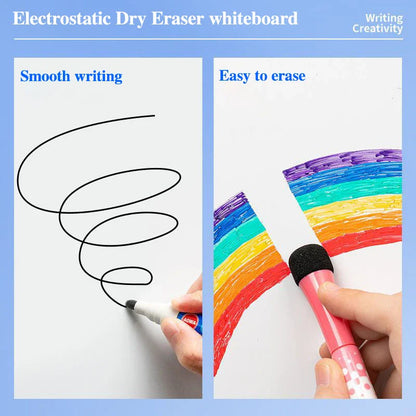 45CM Reusable Whiteboard – Static Adhesive Dry-Erase Board, Easy to Apply & Remove Without Wall Damage