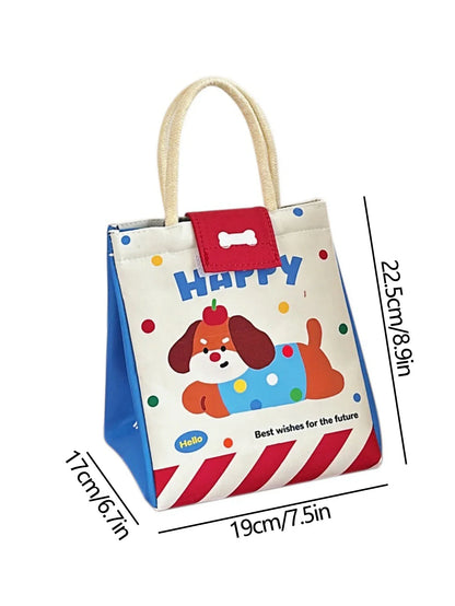 Cute Bento Lunch Bag – Large Capacity Insulated Tote for Office Workers, Students, and Fresh-Keeping Meals