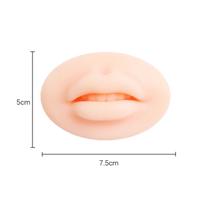 1pc Microblading Reusable 3D Silicone Lip Skin Practice: European Solid for PMU Beginner Training - Tattoo Permanent Makeup Tool