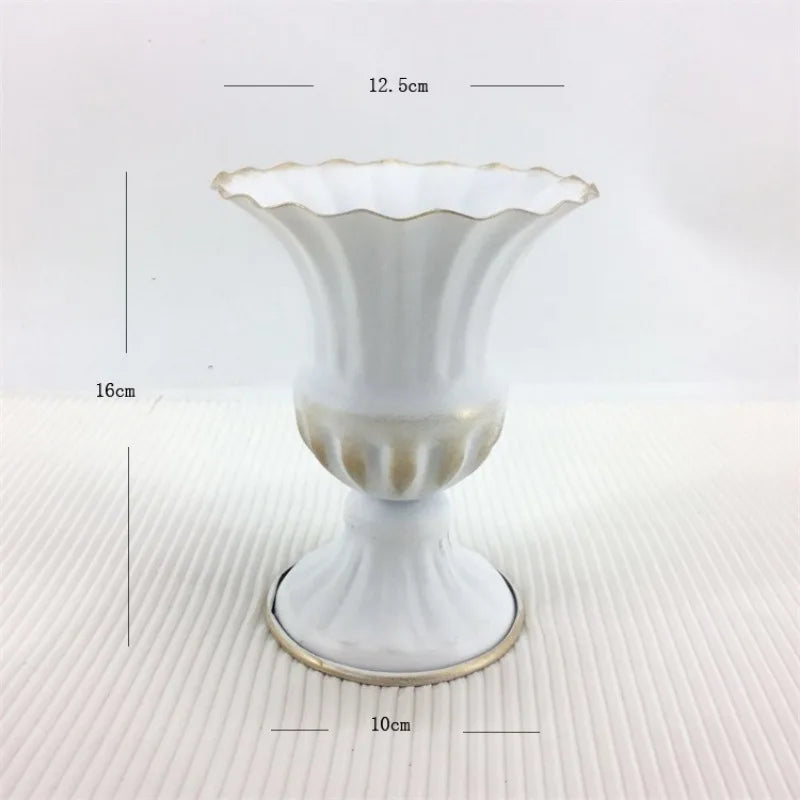 Retro Wrought Iron Flower Pots — Wedding, Dried Flower & Home Decoration Vases for Hotel & Event
