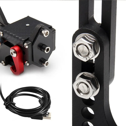 USB Handbrake for Racing Sim — Compatible with G25/27/29, T300, T500, Fanatec OSW, Dirt Rally PC Games, Red/Black/Blue HB-1009