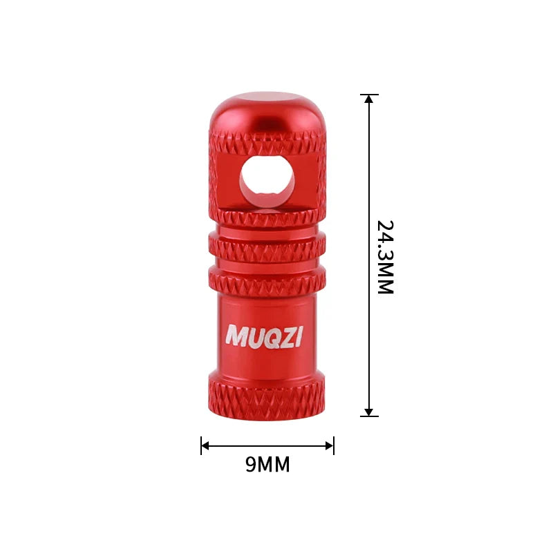 MUQZI 2/4PCS Presta Valve Caps with Core Remover — MTB Tubeless Tire Valve Stem Accessories