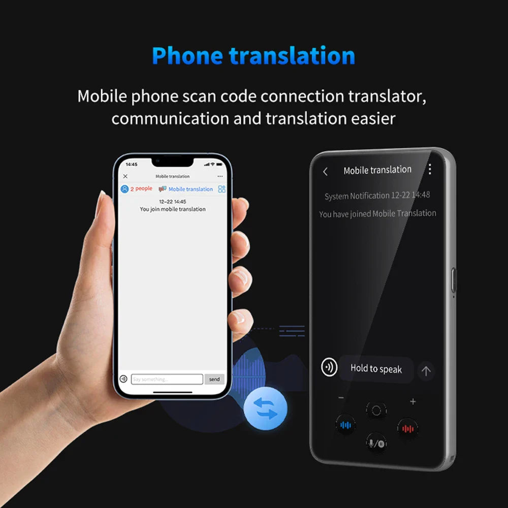 S85 Pro Language Translator Device – 138 Languages, 4-Inch Screen, Offline Voice & Video Translation, 8GB Storage, 2000mAh Battery