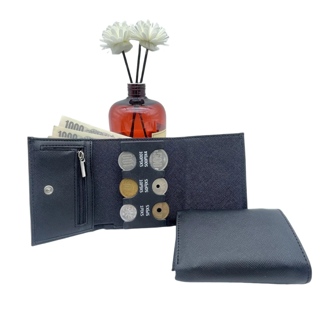 Multi-Functional 2-in-1 Portable Coin Clip & Card Wallet – Colorful Tri-Fold Coin Purse for Travel & Loss Prevention