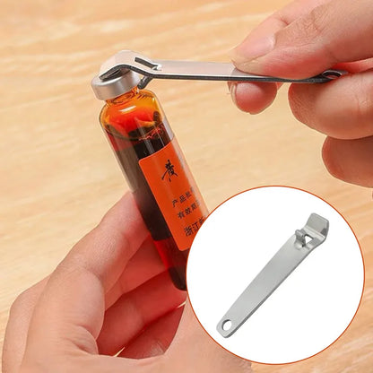 Stainless Steel Oral Liquid Vial Opener - Essential Nurse and Doctor Medical Tool for Ampule and Bottle Opening, Portable and Versatile Kitchen Accessory