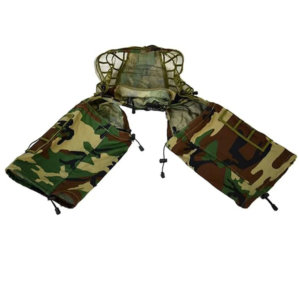 Ghillie Suit Tactical Sniper Coat – Viper Hood Camouflage Clothing for Airsoft, Paintball & Hunting, Ripstop Fabric