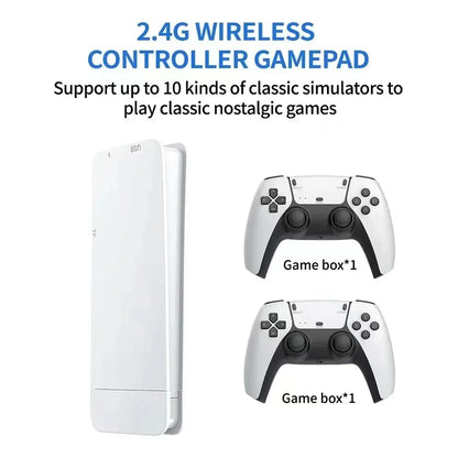 128GB M15 4K Game Stick Console – Wireless Dual Gamepads, 40,000+ Retro Arcade Games, HD Plug & Play TV Video Game System (Two-Player)