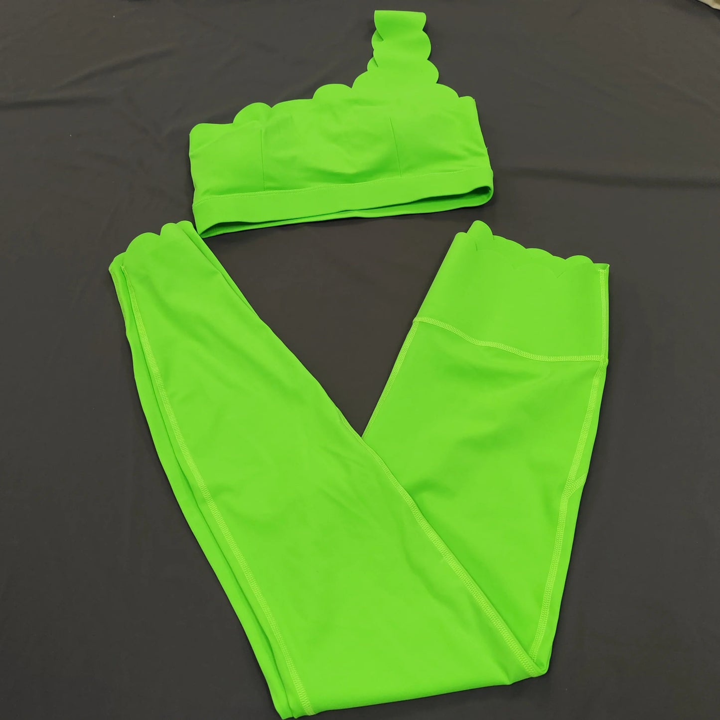 2PCS Women’s Seamless Yoga & Fitness Set – Sports Bra with Leggings & Gym Shorts Workout Outfit