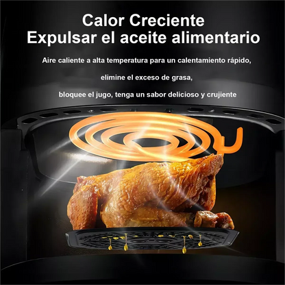 1400W 8L Air Fryer – Oil-Free Programmable Smart LED Touch AirFryer, Thermal Cycle Oven for French Fries & Chicken