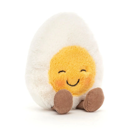 Lovely Soft Boiled Egg Cat Toy – Creative Pet Doll, Happy Smile Plush for Home, Holiday & Kids Gift