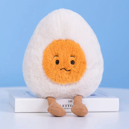 New Cartoon Egg Stuffed Toy – Breakfast Bread & Toast Plush Doll, Fun Pillow for Baby Comfort & Xmas Gifts