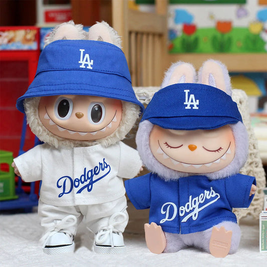 15/17cm Labubu Doll Clothing DIY Baseball Suit Accessories – V1 V2 Macaron Sitting Party Gift