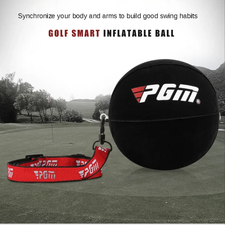 PGM Inflatable Golf Smart Ball Trainer - Portable Swing Arm Corrector, Posture Training Aid & Golf Accessory