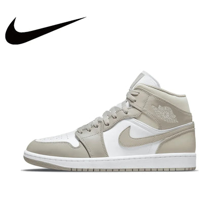 Nike Air Jordan 1 Mid – Original Retro Basketball Sneakers for Men | Classic Black & Red Colorway