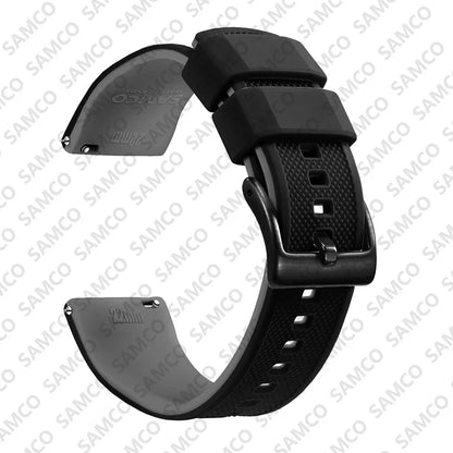 Premium Silicone Watch Band – Quick Release Rubber Strap, 18mm 20mm 22mm Replacement Watchband