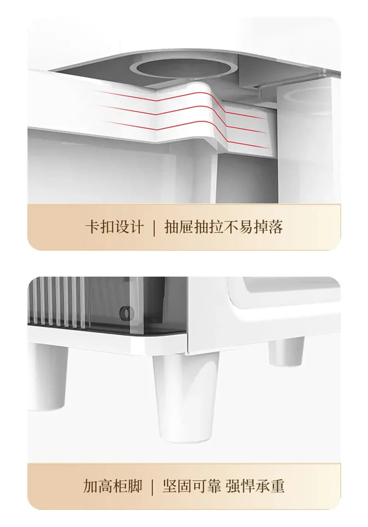 Transparent Bathroom Storage Cabinet – Luxury Visible Light Floor-Mounted Dustproof Narrow Organizer