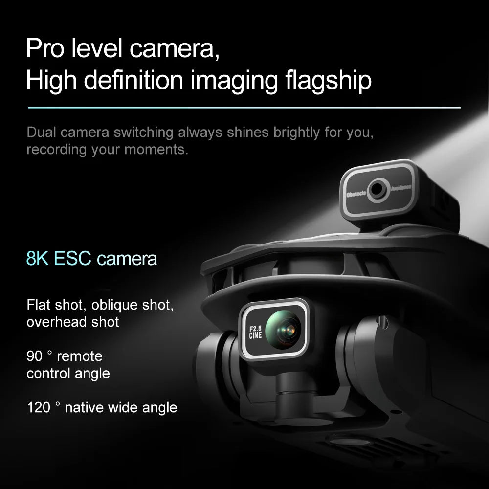 2025 V168 Pro MAX GPS Drone – 8K HD Camera, 5G WiFi FPV, 360° Obstacle Avoidance, Brushless RC Quadcopter
