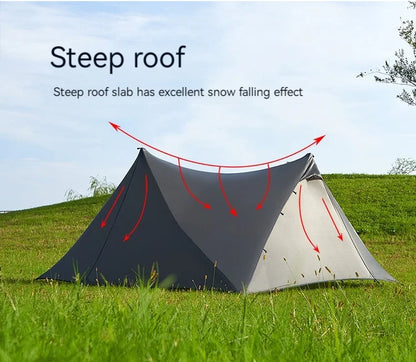 ASTA GEAR Yun Chuan 15D Nylon Ultralight Tent – Double-Sided Silicon-Coated, Rodless Pyramid Design for Camping & Hiking