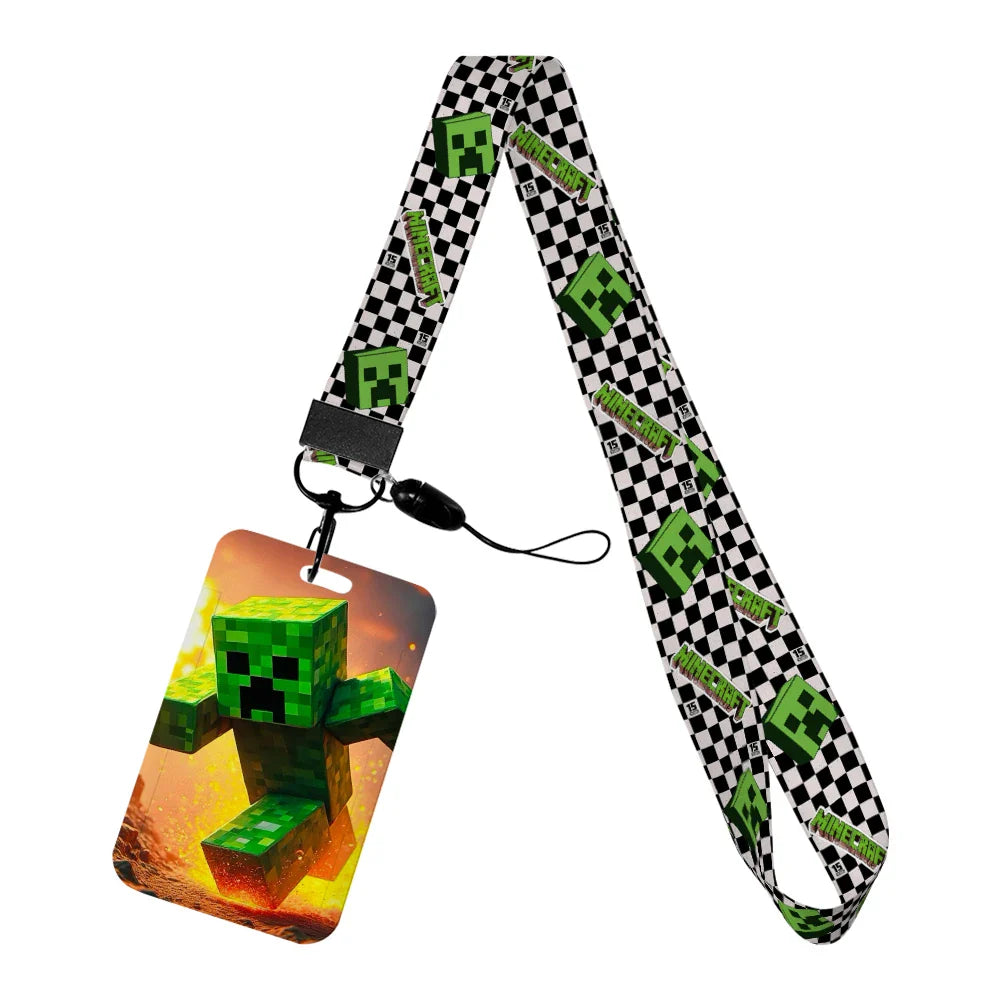 Cartoon Game Name Badge Holder Lanyard – Student ID & Credit Card Strap Gift