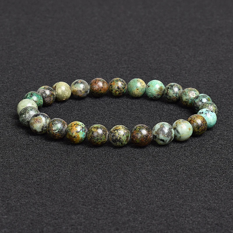 Genuine Natural Stone Beaded Bracelet – Apatite, Lapis Lazuli, Agate & Tiger Eye High Quality Crystal Gem Jewelry Bangle for Men & Women