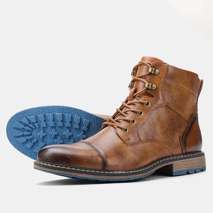 Men's Leather Ankle Boots – Brand Boot Size 7-13, Model #AL605
