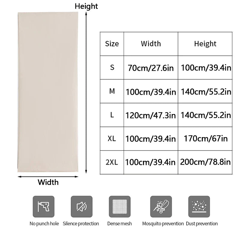100% Blackout Self-Adhesive Curtain – Punch-Free Sunshade for Bedroom, Window, Door, and Balcony with Privacy and Insulation