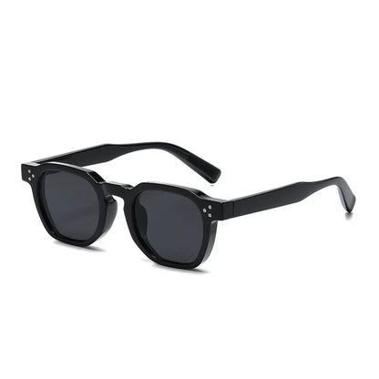 JNPCXI Vintage Rivet Oval Sunglasses – Fashion Leopard Frame Luxury Eyewear for Men & Women, Anti Blue Light Glasses