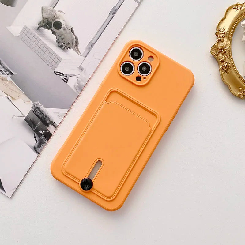 Shockproof Wallet Phone Case for Samsung Galaxy A51/A52/A53/A55 & A71/A72 – Soft Silicone Card Slot Back Cover