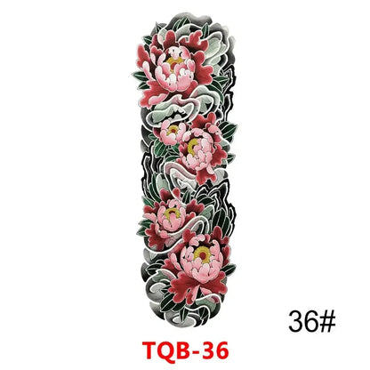 16 Designs Full Arm Temporary Tattoo Sleeves - Waterproof Body Art Stickers for Men & Women Fashion Style
