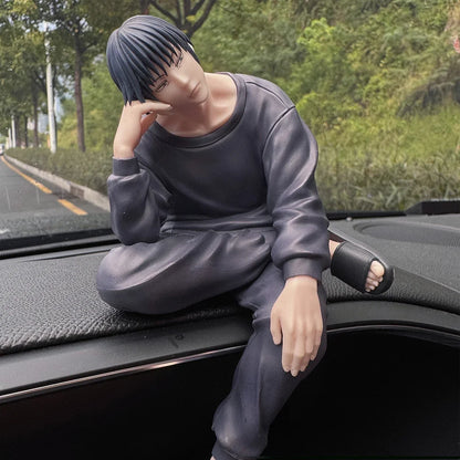 Jujutsu Kaisen Toji Fushiguro Figure - Sitting Pose Anime Collectible Decor Toy