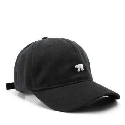 Spring Summer Polar Bear Embroidery Baseball Cap – Unisex Cotton Snapback Sun Hat