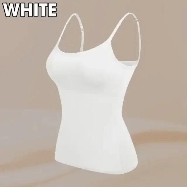 Women Cami Bra Top - Built-In Padded Bra Camisole Vest for Sleepwear, Home Wear & Casual Style