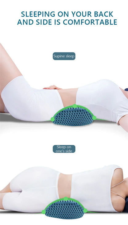 Breathable Memory Foam Lumbar Pillow — Car & Bed Cushion for Waist Support and Sleeping Comfort